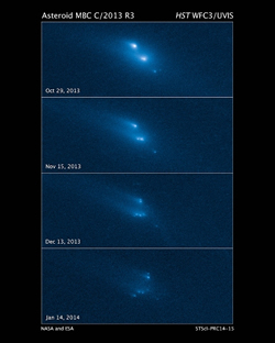 Astronomers witness disintegration of asteroid